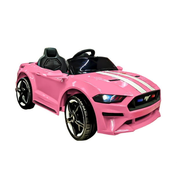 Montable Electrico Auto AEIOU Mustang Rosa 6V Bodega Aurrera en