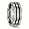thumbnail image 4 of Titanium Enameled Grooved Flat 8mm Polished Band, 4 of 11