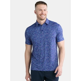 Fila Terry Velour Zip Polo Shirt, Blue - Walmart.com