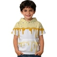 thumbnail image 2 of Shirt for Kids Boys Girls Girls Short Sleeve Hooded Sweatshirt Lightweight Casual Pullover Top Pocket Summer Tee Tops 4-5 Years, 2 of 4
