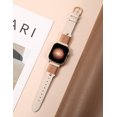 thumbnail image 2 of Wearlizer Leather Watch Band Compatible with Apple Watch Bands 38/40/41/42/44/45/46/49mm Women Metal Ring Loop Strap for Iwatch Series 11/10/9/8/7/6/5/4/3/SE/Ultra, 2 of 6
