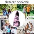 thumbnail image 6 of Full Print Chest Bag 8×15in Outer Large Bag On Both Sides Of Mesh Bag Inside Pocket Design Sponge Pad Shoulder Strap Texture Military Camouflage Pattern Abstract Pink_3, 6 of 8