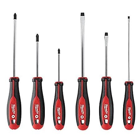 Milwaukee 48-22-2706 6Piece Phillips and Slotted Head Screwdriv Ing Set W/Magnetic Tips and Trilobe Handles