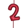 thumbnail image 2 of Hltser Birthday Candles Numbers 2.36 inch Party Cake Topper 1 Piece (Brown  Number 6), 2 of 6