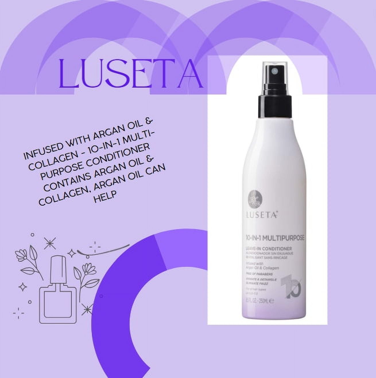Luseta 10-in-1 Multipurpose Leave-in Conditioner Hydrates, Moisturizes and Detangles Eliminate Frizz with Argan Oil & Collagen