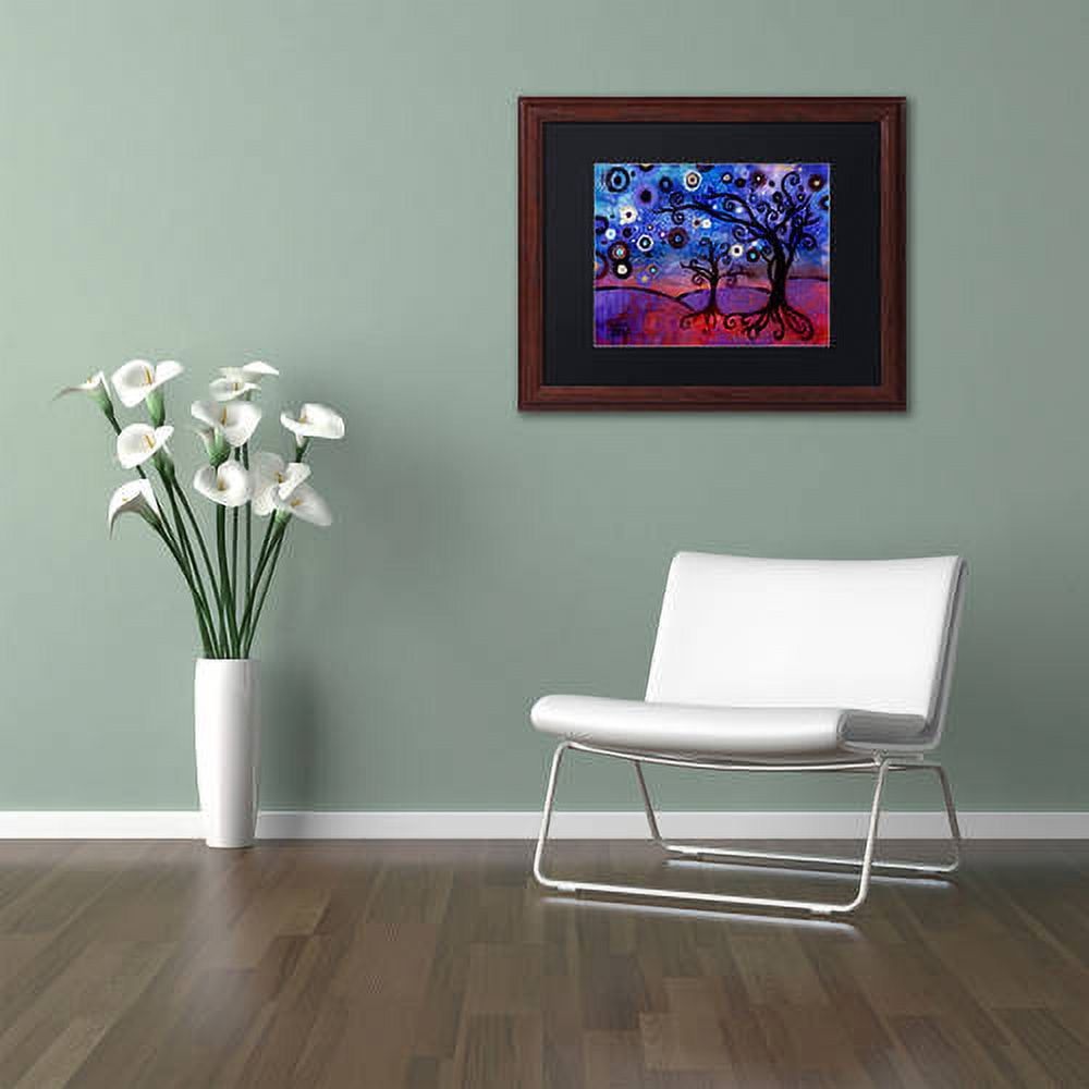 Trademark Fine Art "Star Lit Dream" Canvas Art by Natasha Wescoat, Black Matte, Wood Frame