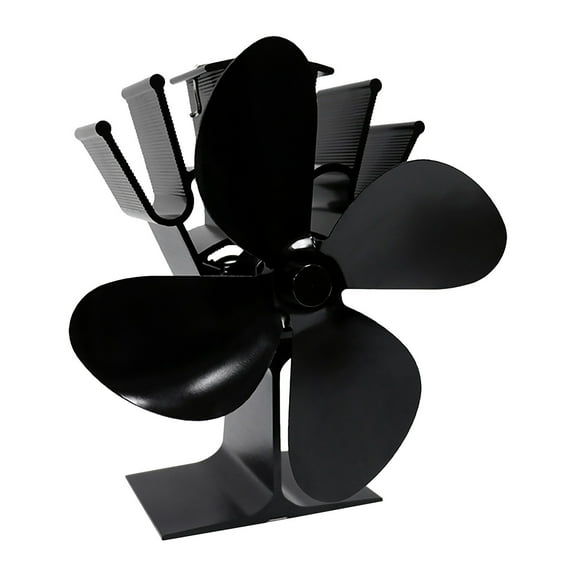 SSZMDLB under $5 Heat Powered Stove Fan, Heat Powered Stove Fan, Wood Stove Fan for Fireplace, Thermal Powered Fan for Heating, Four Blade Stove Top Fan, Efficient Heat Circulation Fan