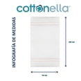thumbnail image 4 of Toalla Cottonella Medio Cuerpo Blanca con Cenefa Rosa 70x130 cm, 4 of 4