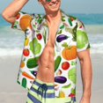 thumbnail image 4 of Uemuo Vegetables2 Printed Regular Fit Short Sleeve Casual Hawaiian Shirt for Men,Aloha shirt,Tropical shirt,Floral print shirt,Vacation Beach shirt-X-Large, 4 of 9