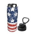 thumbnail image 2 of KLL USA Colors Stripes1 Pattern 18oz Insulated Water Bottle, Stainless Steel Sports Water Cup Flask with Spout and Handle Lid for Sports Travel Car& School, 2 of 7