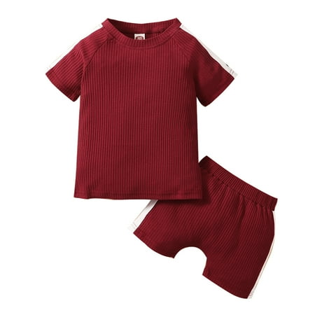 

Baby Boy Clothes Outfits Cotton O Neck Short Sleevecasual2Pc Set