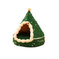 thumbnail image 2 of Christmas Tree Cat Bed - Soft Winter Warm Sleeping House for Dogs Cats, Cozy Pet Cave with Green Christmas Style for Small Medium Pets, 15.7x15.7 Inch, 2 of 7