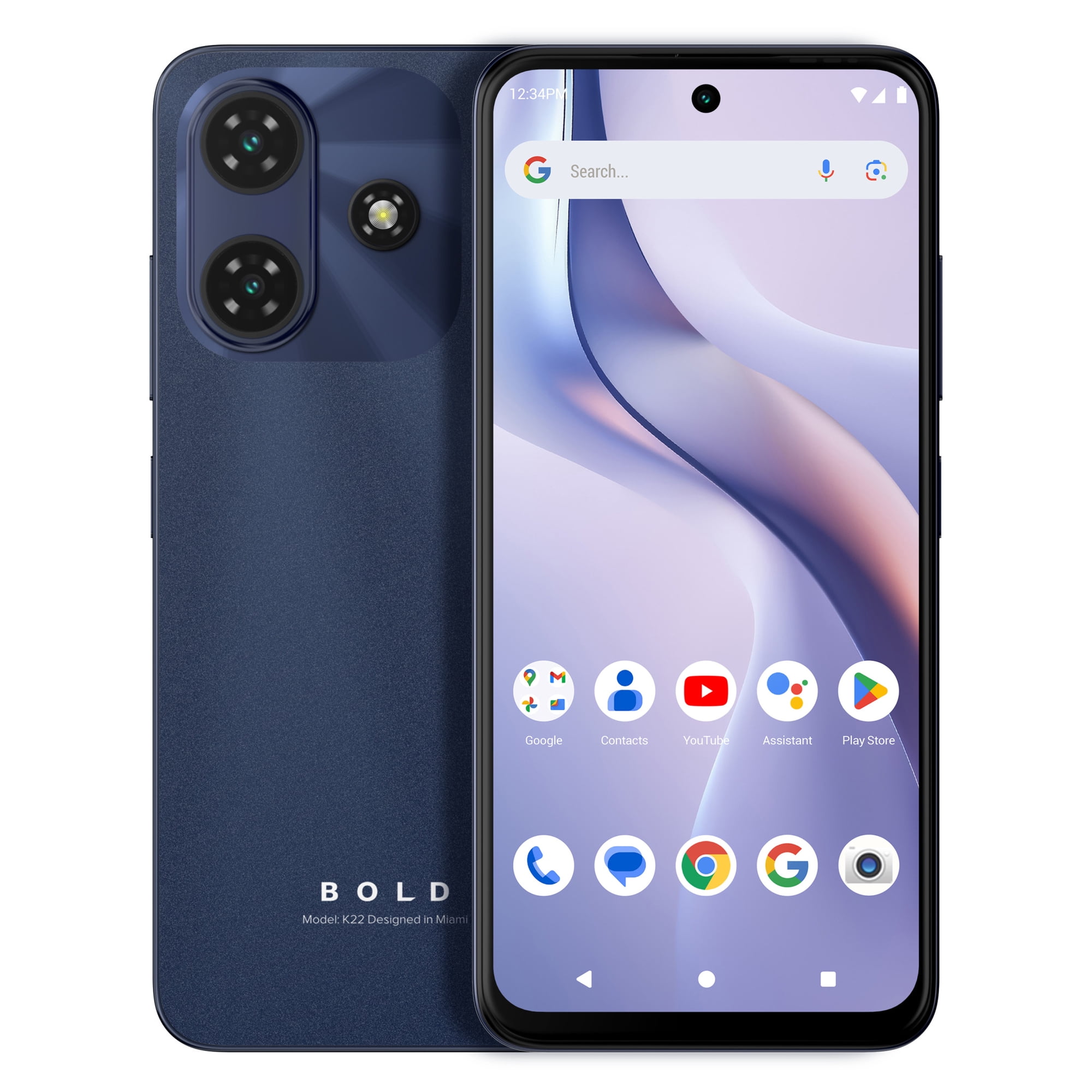 BLU Bold K22 K0250WW 128GB GSM Unlocked Android Smartphone - Blue