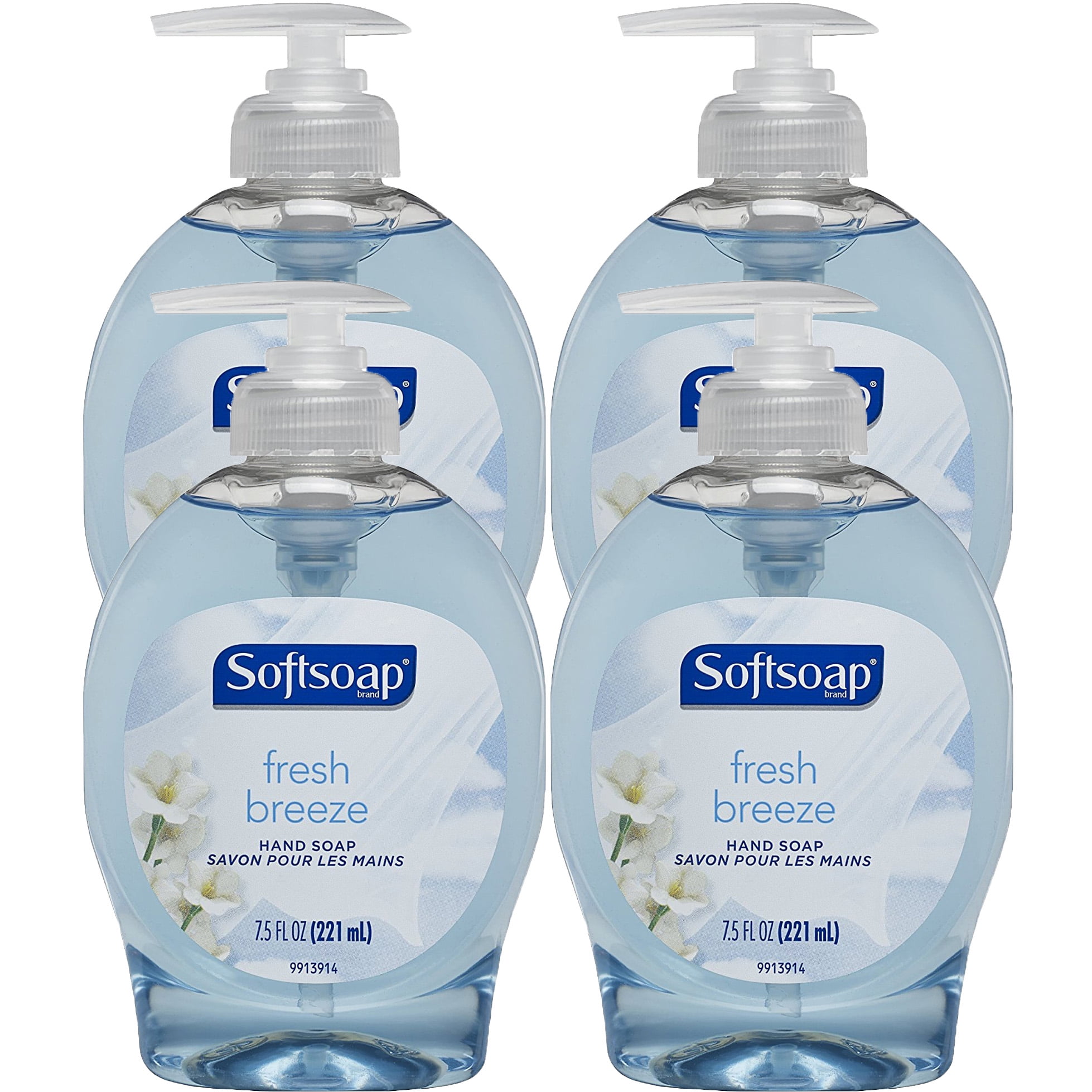 Softsoap Liquid Hand Soap Pump, Fresh Breeze, 7.5 oz, 4 Pack