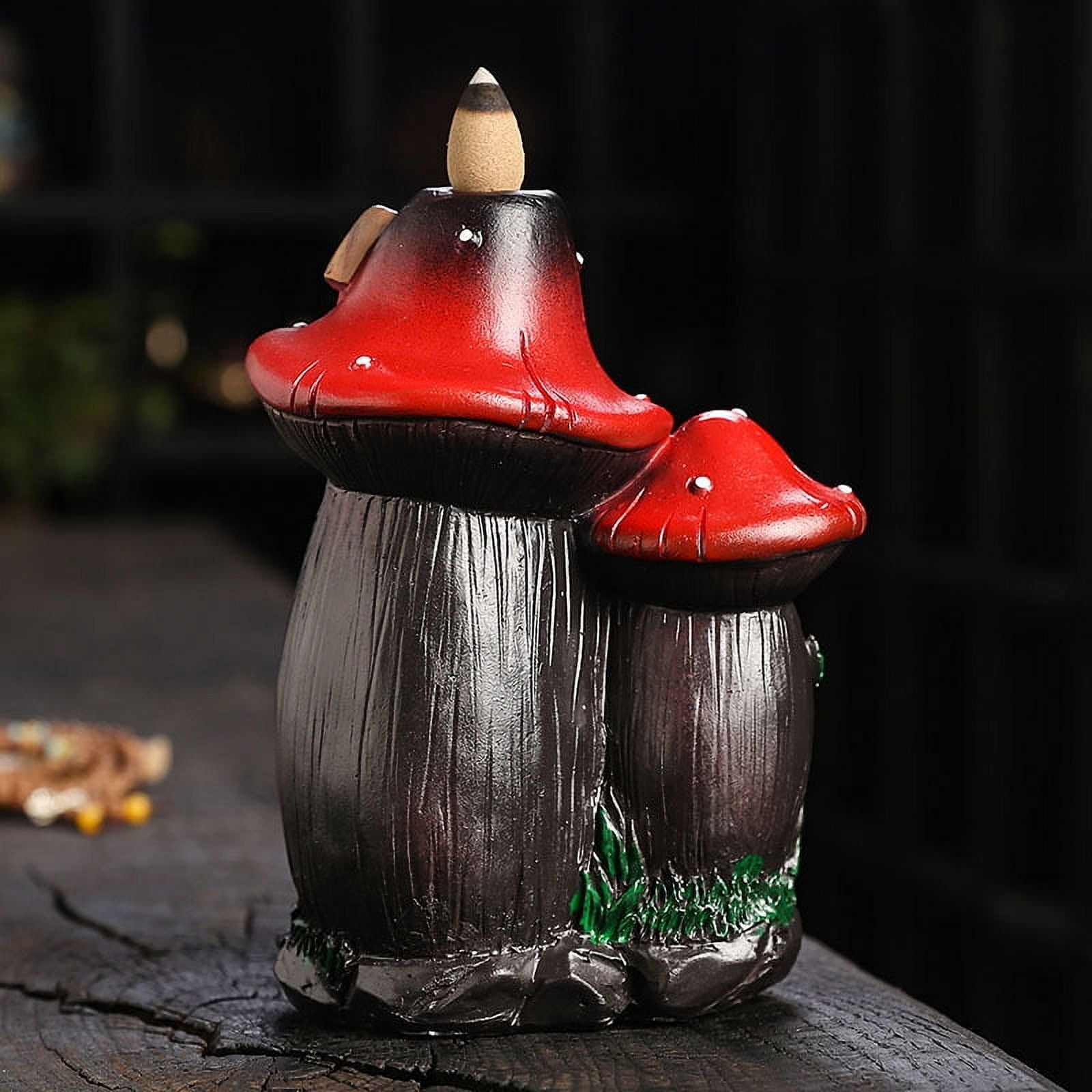 Mushroom Incense Holder, Resin Reflow Incense Burner, Mushroom Incense Stick Holder Waterfall, Aromatherapy Decorative Object, Suitable for Room Decoration