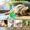 thumbnail image 5 of 2025 New 1Pack Cat Ball Kitten Toys for Indoor Interactive Kitty Ball Toy Speedy Tail 360° Automatic Rolling(Green), 5 of 15