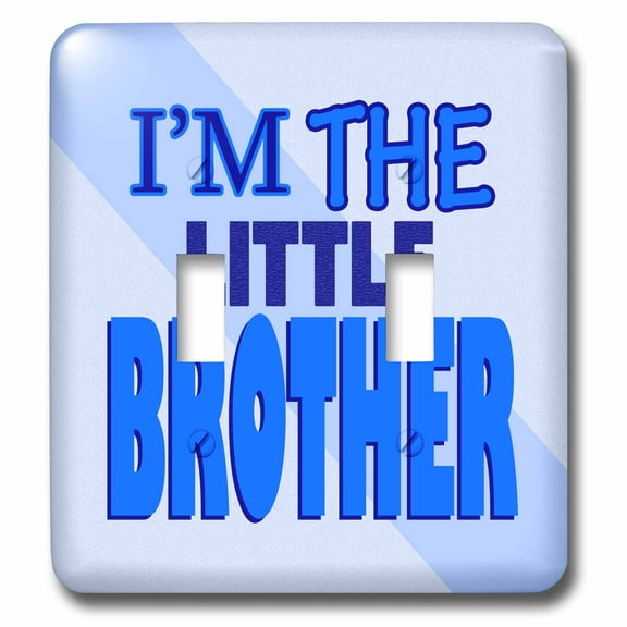3dRose, Im the Little Brother Blue, double toggle switch