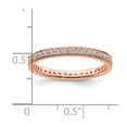 thumbnail image 4 of 14k Rose Gold Polished Size 8.5 Vintage 1/2 carat Diamond Complete Eternity Band, 4 of 5