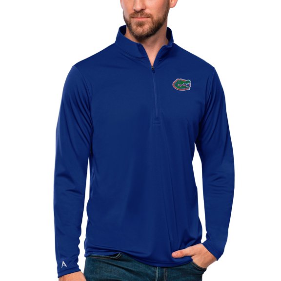 Men's Antigua Royal Florida Gators Tribute Quarter-Zip Top