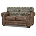thumbnail image 3 of American Furniture Classics Model 8502-90 Deer Teal Lodge Tapestry Loveseat, 3 of 8