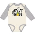 thumbnail image 3 of Inktastic Vacay Mode with Palm Trees Sun and Pineapple Boys or Girls Long Sleeve Baby Bodysuit, 3 of 5
