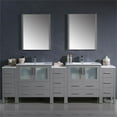 thumbnail image 3 of Fresca Torino 96" Engineered Wood Bathroom Vanity with Integrated Sinks in Gray, 3 of 5