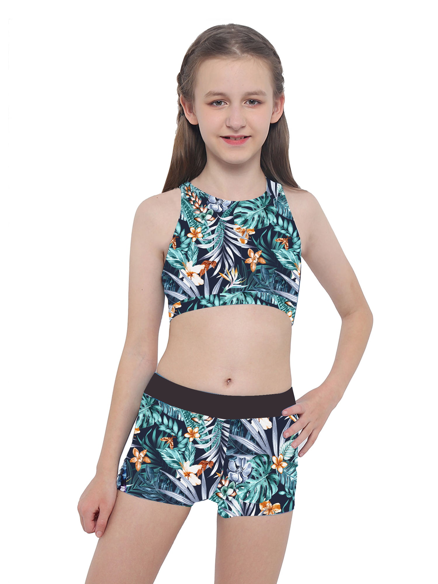 Wallflower Girls Leopard 2-Piece Skirtalls Set Outfit