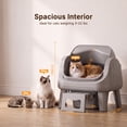 thumbnail image 2 of Self Cleaning Cat Litter Box, Automatic Litter Box with Open Top, Safety Sensors, Anti-Pinch Protection, Dark Grey, 2 of 9