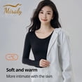 thumbnail image 5 of Conjunto de 2 piezas de ropa interior térmica sin costuras para mujer, camiseta de manga larga, calzoncillos largos, muy elásticos, conjunto térmico cálido para otoño e invierno, 5 of 5