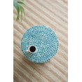 thumbnail image 5 of D15X16" Capiz Garden Stool Small Side Tabel,Blue Accent Round End Table,Blue Bamboo Garden Outdoor Patio Outdoor Tables, 5 of 13