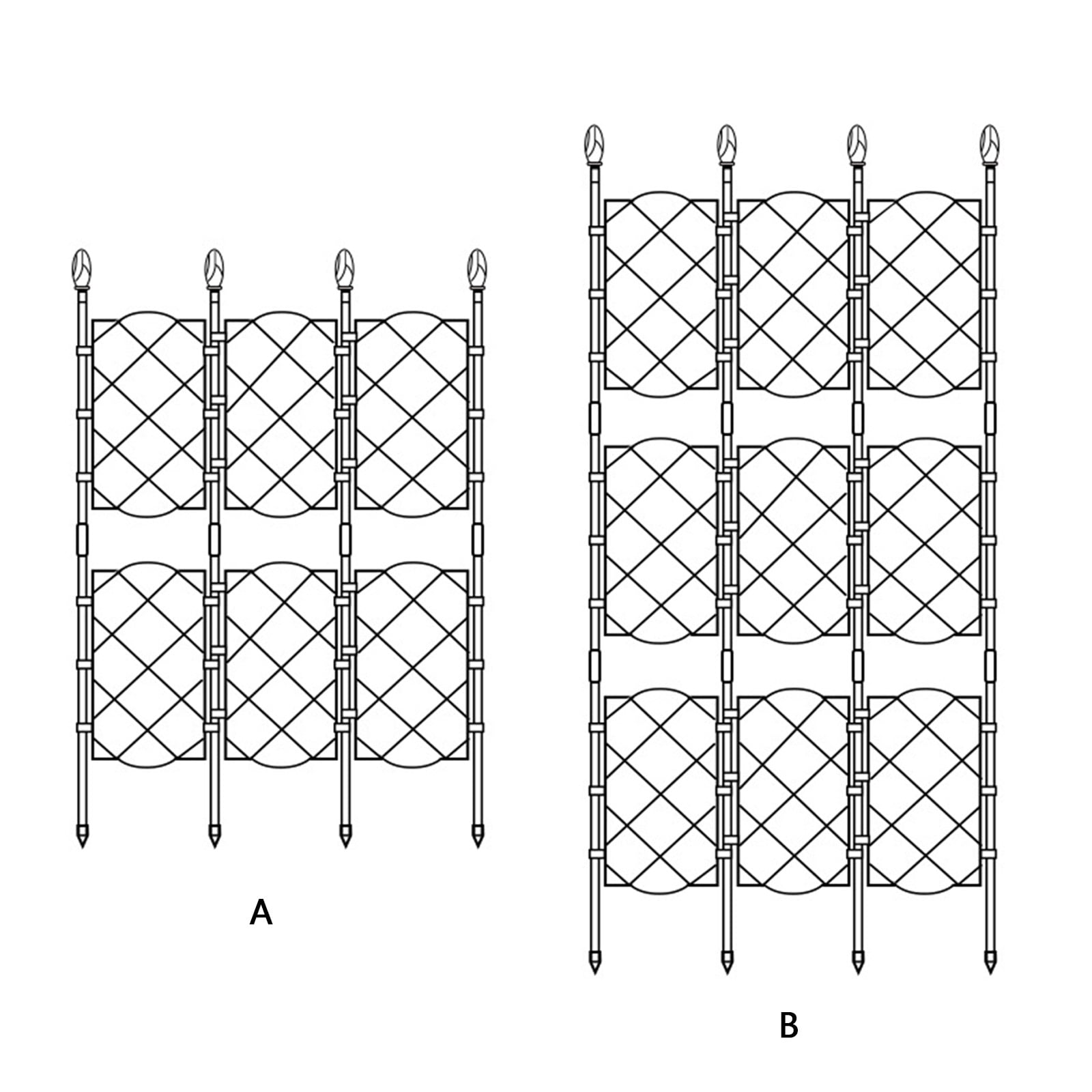 Climbing plant Rustproof Iron Potted Vine Vegetables Vining Flowers Patio Metal Wire Lattices Grid Panels for Cucumbers