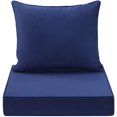 thumbnail image 1 of WEOAVRY Juego de cojines para asiento de exterior, 19 x 19 pulgadas, cojines impermeables y resistentes a la decoloración para muebles de patio, funda extraíble, cojín profundo para asiento y respaldo, 1 of 1