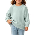 thumbnail image 4 of MexChoioe Kids Basic Crew Neck Sweatshirt Long Sleeve Raglan Sleeve Pullover Loose Cut Fall Winter Everyday Wear for Boys and Girls, 4 of 4