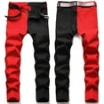 2023 Spring and Autumn New Stitching Jeans Fashion Trend Men‘s Micro
