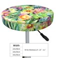 thumbnail image 4 of Balery Watercolor Blooming Cactus Fundas de asiento para taburete de bar redondo de tela de terciopelo ajustables que protegen de arañazos y manchas para sillas de 14 a 17 pulgadas.-12 inch, 4 of 7