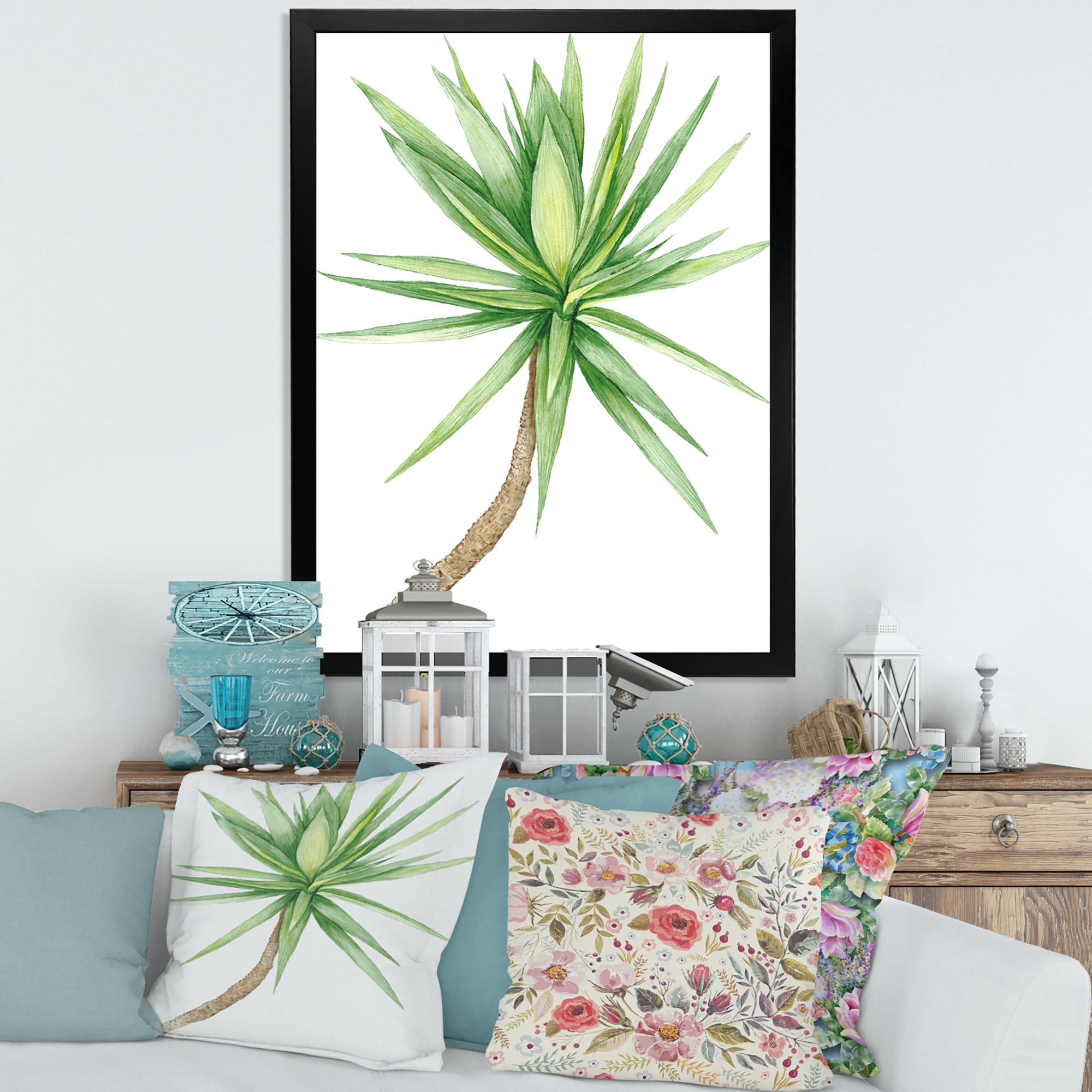 Designart 'Close Up Of Yucca Tree' Traditional Framed Art Print