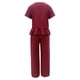 thumbnail image 3 of ICHUANYI Clearance Women's Summer Suit Fashion Short Sleeve Solid Color Trousers Casual Two-Piece Suit(Red, L) ICHUANYI WER2023080913423, 3 of 4