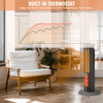thumbnail image 3 of BREEZEHEAT 1500W Tower Ceramic Oscillating Heater with Remote Control for 270 Sq Ft Area, 3 of 8