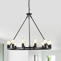Reiss 12-Light 47-Inch Round Wagon Wheel Chandelier
