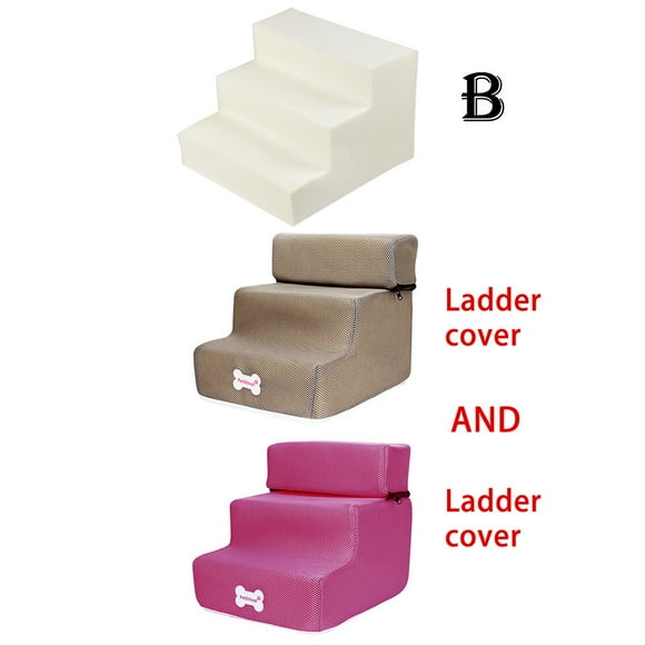 TIMIFIS Dog Pet Stairs Steps New 3 Steps Mesh Pet Non-slip Bottom Stairs And Ladder Cover CombinationFall/Winter