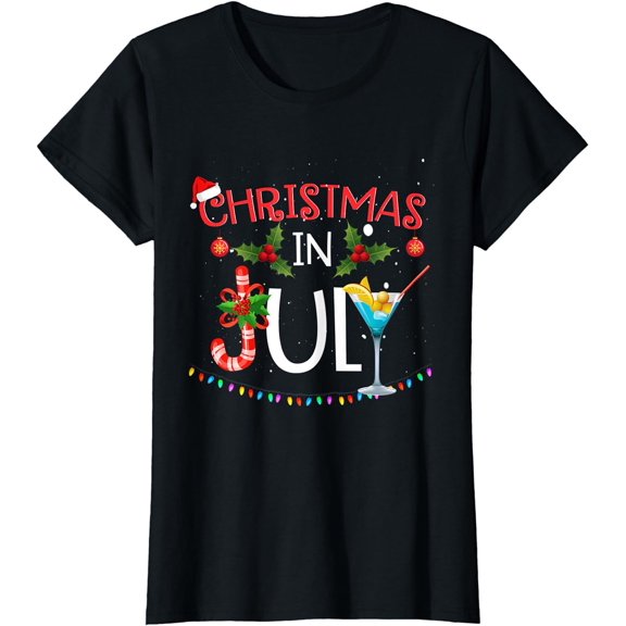 Christmas In July T-Shirt Summer Beach Vacation T-Shirt