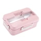 thumbnail image 1 of Bento Box Caja de almacenamiento de alimentos con 3 compartimentos para almuerzo con tapa y utensilios, 1 of 8