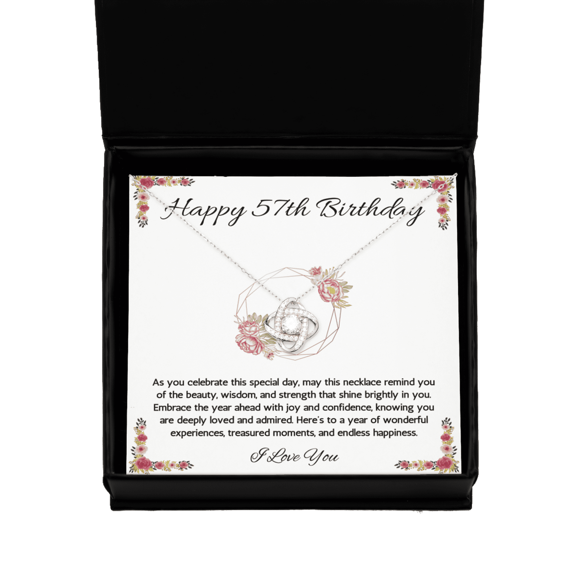 57th Birthday Gift Necklace, 57th Birthday Jewelry, Turning 57, necklace For Wife, Sister, Mom, Woman, Birthday Gift Necklace For 57 Year Old