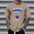 thumbnail image 1 of Tops para hombre, blusas y camisas de cuello redondo y manga corta para hombre, tops casuales de cuello redondo y manga corta con estampados especiales para hombre., 1 of 5