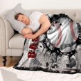 thumbnail image 2 of Baseball Blanket for Boys, 3D Print Baseball Blanket Gifts for Adults Teen,Cozy Flannel Fleece Bed Sports Blanket Throw Blanket for Kids for All Season Couch Bed Sofa Home Decor, 2 of 7