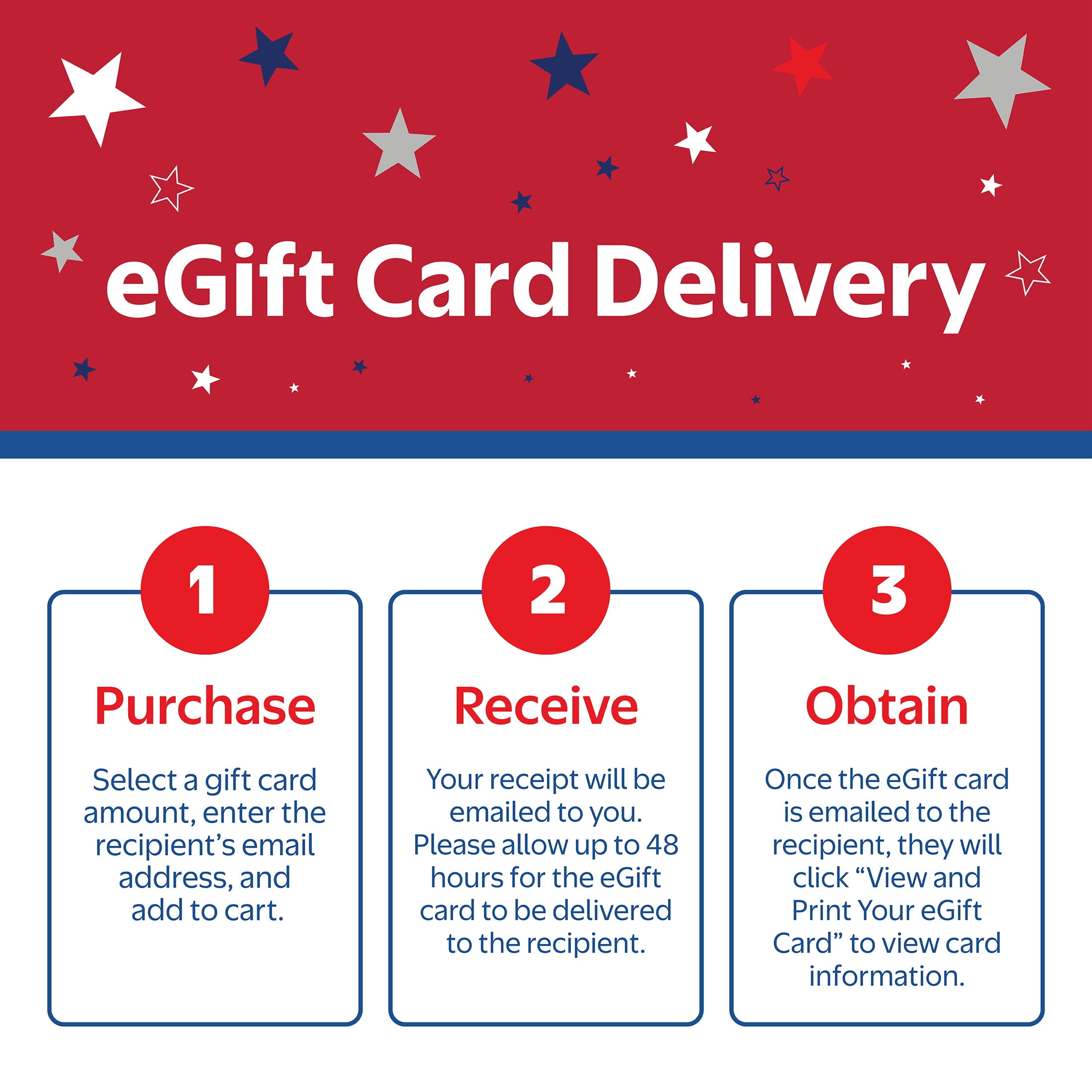 Mastercard® $50 eGift Card Patriotic Stars (Plus $4.84 Purchase Fee) [Email Delivery]
