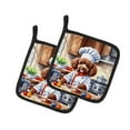 thumbnail image 2 of Carolines Treasures DAC6305PTHD 7.5 x 7.5 in. Unisex Chocolate Poodle The Chef Pair of Pot Holder, 2 of 2