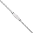 thumbnail image 1 of 14k WG Flat Curb Link Soft Diamond Shape ID Bracelet (Weight: 3.8 Grams, Length: 8 Inches), 1 of 3
