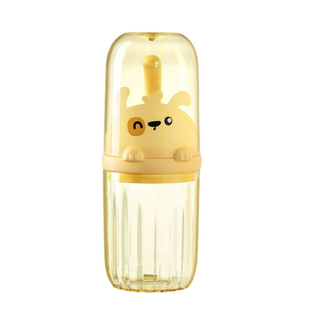 Moyic Vaso para cepillo de y de de gran capacidad portátil y desmontable línea espesado 2 piezas Conveninet Juegos de accesorios de baño Perro amarillo