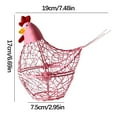thumbnail image 3 of CQCYD under $5 Egg Basket, Iron Wire Egg Storage Basket, Kitchen Chicken Shape Egg Holder Countertop Decor, Rustic Farmhouse Fruit Vegetable Basket, Lockable Hanging Pantry Storage, 3 of 7